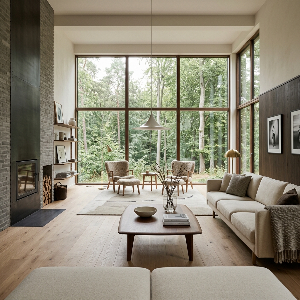 Luxurious living room flooring